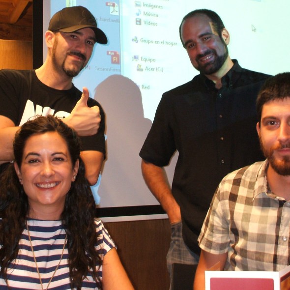 Frente: Amaya Ascunce y Jose Antonio Pérez - Fondo: Nikotxan y Luis Tarrafeta